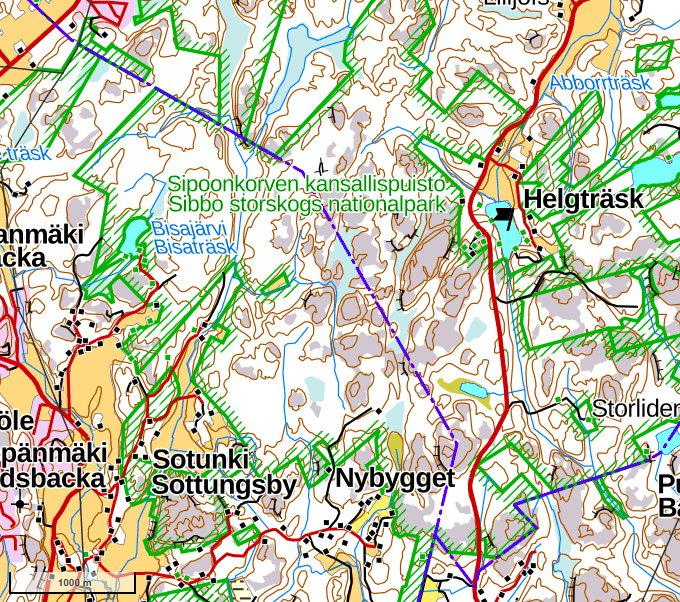 Helträsk sijainti